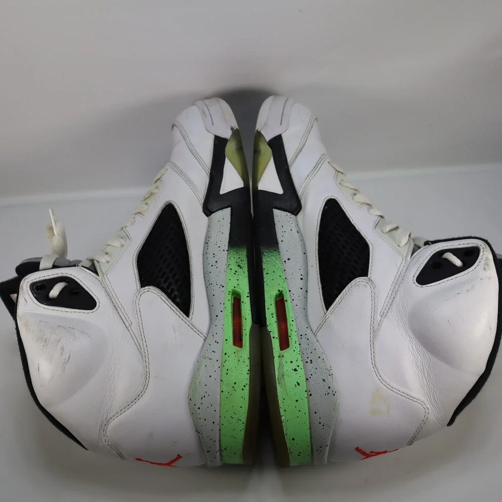 Nike Air Jordan 5 Retro Pro Stars White Green Men's Shoes Sneakers Size 11.5‎